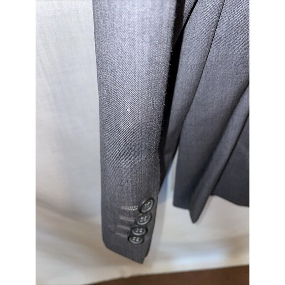 Egara Men’s Dress Blazer Size 44R Gray Wool Slim Fit Business Formal Party - Picture 13 of 13